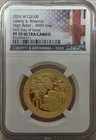 2024 W 1oz $100 Liberty & Britannia High Relief Proof Gold Coin NGC PF70 FDOI