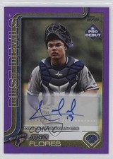 2025 Topps Pro Debut Purple Foil Auto /299 Juan Flores #PD-58 Auto jc3