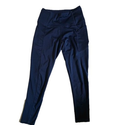 Daisy Fuentes Women's Fit Leggings Size M Blue Pull On Ankle Length