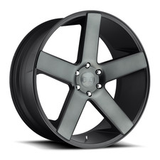 22 Dub 1pc S116 Baller 22x8.5 5x4.5 Matte Black Double Dark Tint Wheel 38mm Rim
