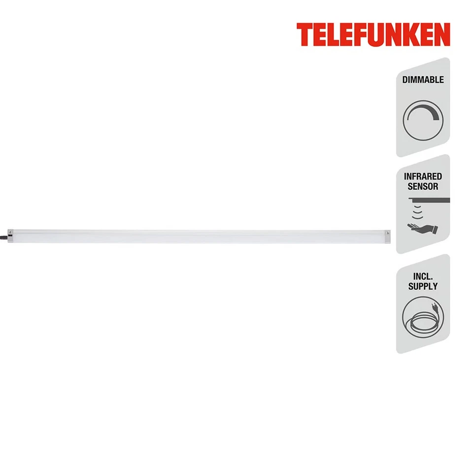 Lampada LED Sottopensile Argento 80cm 11W Bianco Neutro 4000K Dimmbar Handsensor - Immagine 2 di 4