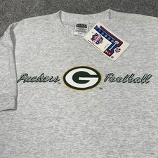 Green Bay Packers Shirt Men XL Gray Robert Brooks NFL Football Vintage 90s New