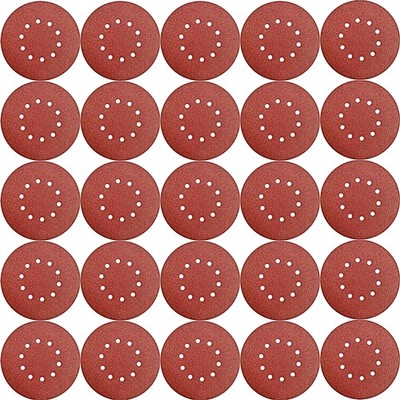 50 Pack 9-Inch 10 Hole 40 Grit Hook-and-Loop Drywall Sandpaper - Aluminum Oxi...