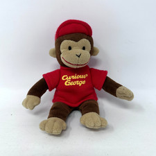 Gund Curious George Plush Stuffed Animal Red Shirt Hat Monkey Ape Chimpanzee 5"