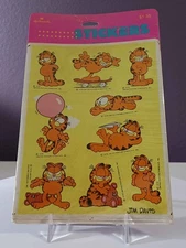 Vintage 1980s Garfield Hallmark Stickers NIP package 4 sheets 36 total stickers