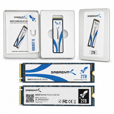 Sabrent Rocket Q 2TB M.2 NVME SSD PCIe Gen3 für Desktop Laptop PC Computer