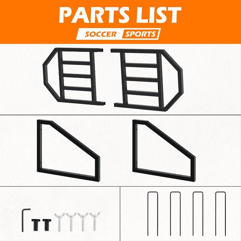 2 Adjustable Angles Soccer Rebounder Board for Ball Passing & Reaction Training