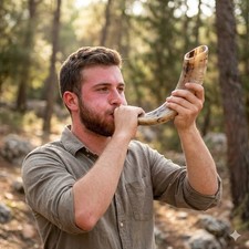 1 x XL Classical Ram Ram's Horn Kosher Shofar 15-18" 38-46 cm  Full Polish