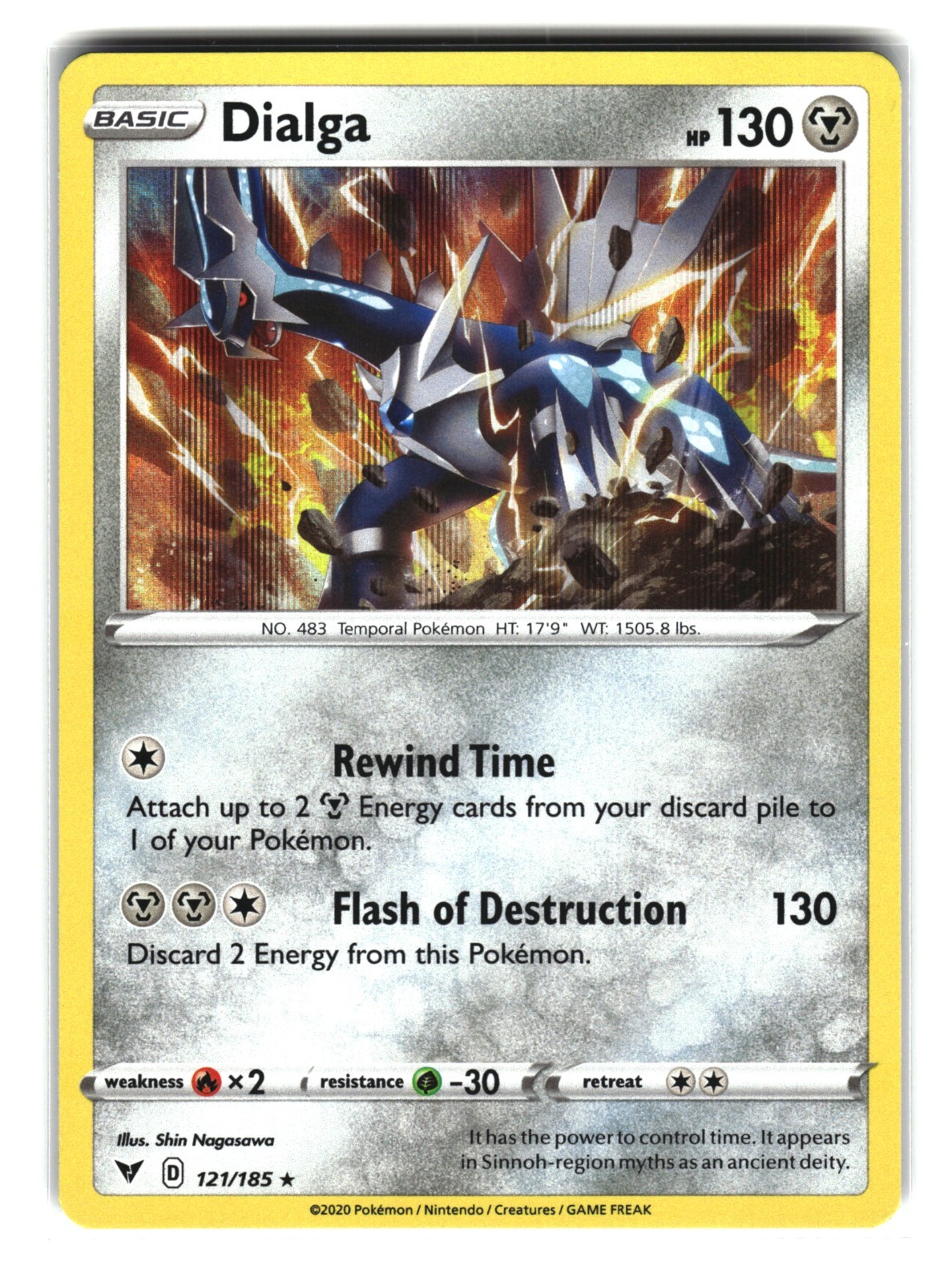 Dialga 121/185 Reverse Holo Vivid Voltage Pokemon Card
