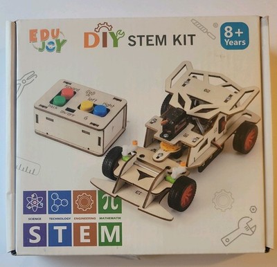 EduJoy DIY STEM Kit   Wooden Build-Your-Own Car   Ages 8+   New- Great Item!
