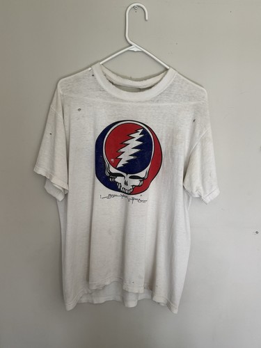 Vtg Grateful Dead Tshirt Sz Large Distressed And Paper Thin