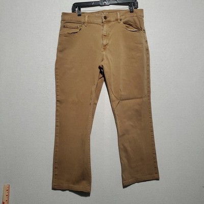 Mott & Bow Jeans Mens 34x28* Straight Merc Khaki Stretch Denim Mid Rise Comfort