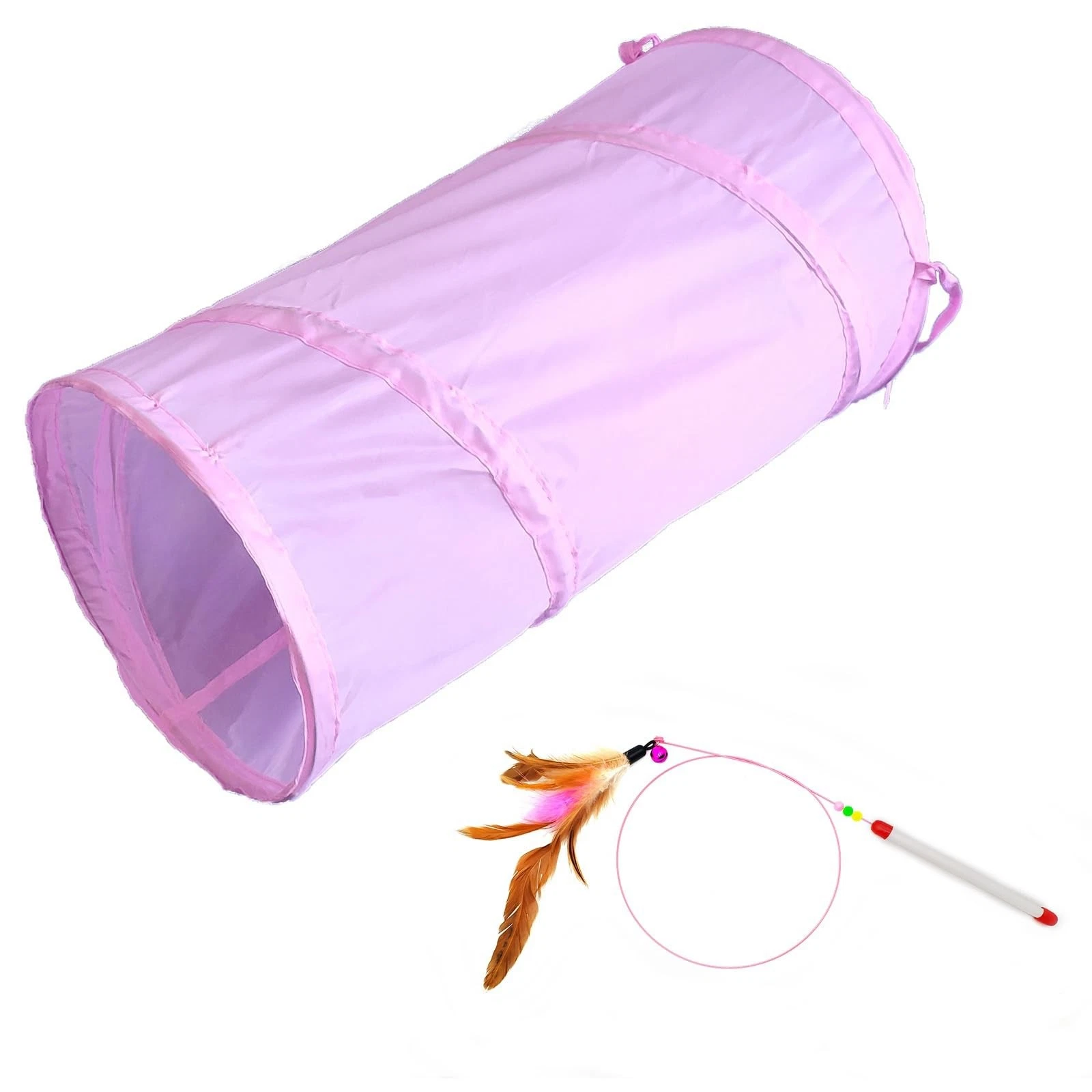 Cat Tunnel For Indoor Cats Interactive Rabbit Toys Play Tube Crinkle 20 Inch