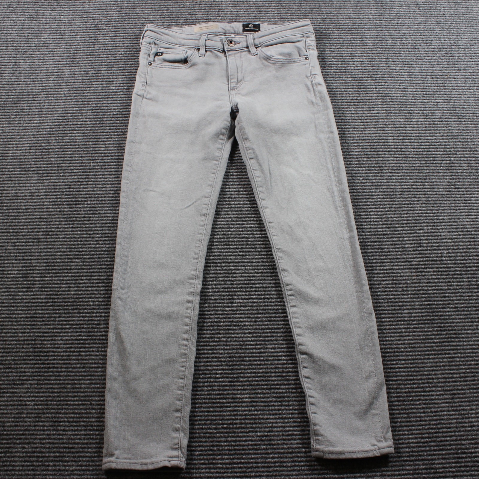 AG Adriano Goldschmied Jeans Women's 26R Gray Stevie Ankle Slim Straight
