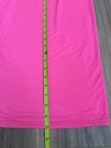 Revamped Women's Long Bodycon Dress Small Pink Spaghetti Strap Long - Picture 3 of 10