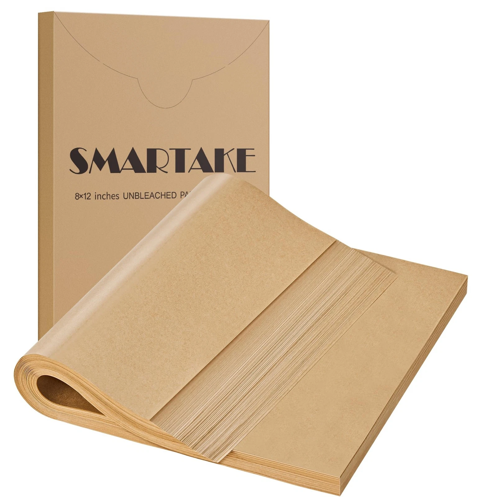200 PCS Unbleached Parchment Paper Baking Sheets 8x12 In NonStick Precut