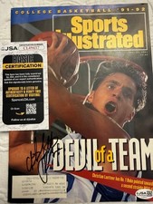 Christian Laettner Autographed Sports Illustrated Magazine Full 11/25/91 - JSA