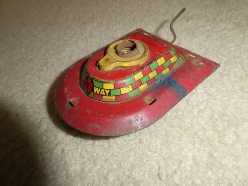 Vintage 1950s Marx Tin Litho Toy Part Sky Way Airport Trim Piece 1 1/2" Tall