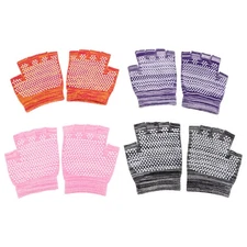 4 Pairs Aerial Yoga Gloves Gym Accessories Half Finger Cycling Women