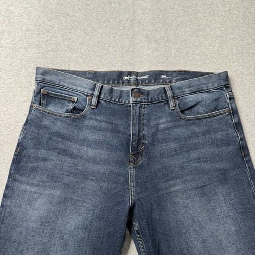 Banana Republic Legacy Jeans Mens 38x36 Blue Denim Faded Cotton Straight Leg