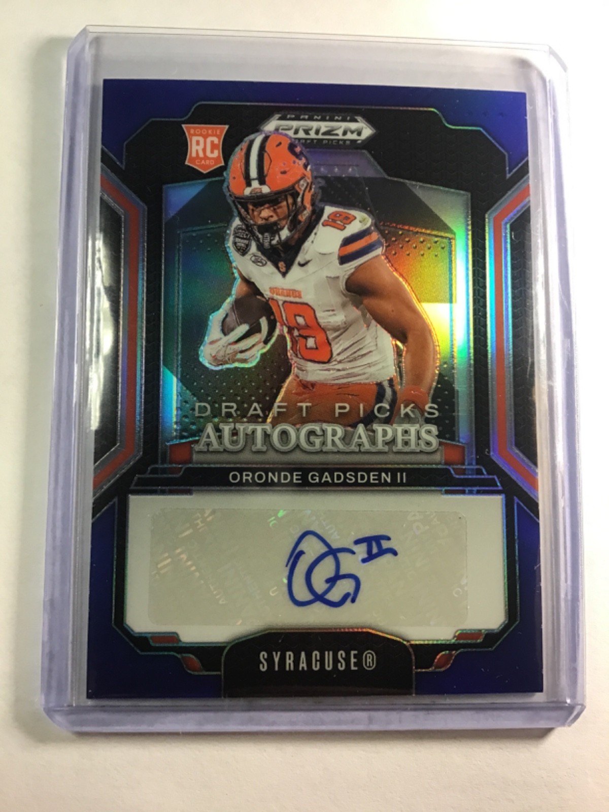 Oronde Gadsden II Panini Prizm Draft Picks Draft Picks Autographs #DPAOGN Blue