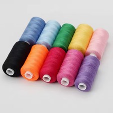 10 Rolls 402 Polyester Sewing Thread for DIY