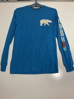 Men s San Diego Zoo Long Sleeve T Shirt Blue Size Small New With Tags