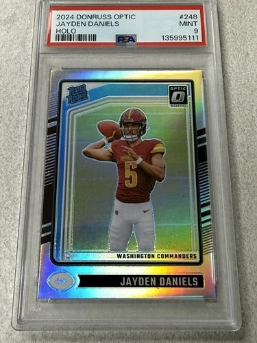 2024 PANINI DONRUSS OPTIC HOLO #248 JAYDEN DANIELS ROOKIE RC PSA 9 🔥🔥