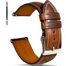 Quick Release Leather Watch Band 14mm 16mm 18mm 19mm 20mm 21mm 22mm... Fast Ship