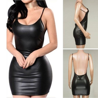 Solid Color Damen kleid Lady Bodycon Sexy Hot Clubwear Open Back Kleider