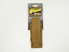 NEW! Voodoo Tactical Single Pistol Magazine Pouch Coyote Tan MOLLE Attachment