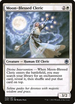 Moon-Blessed Cleric (026) Adventures in the Forgotten Realms AFR MTG Magic