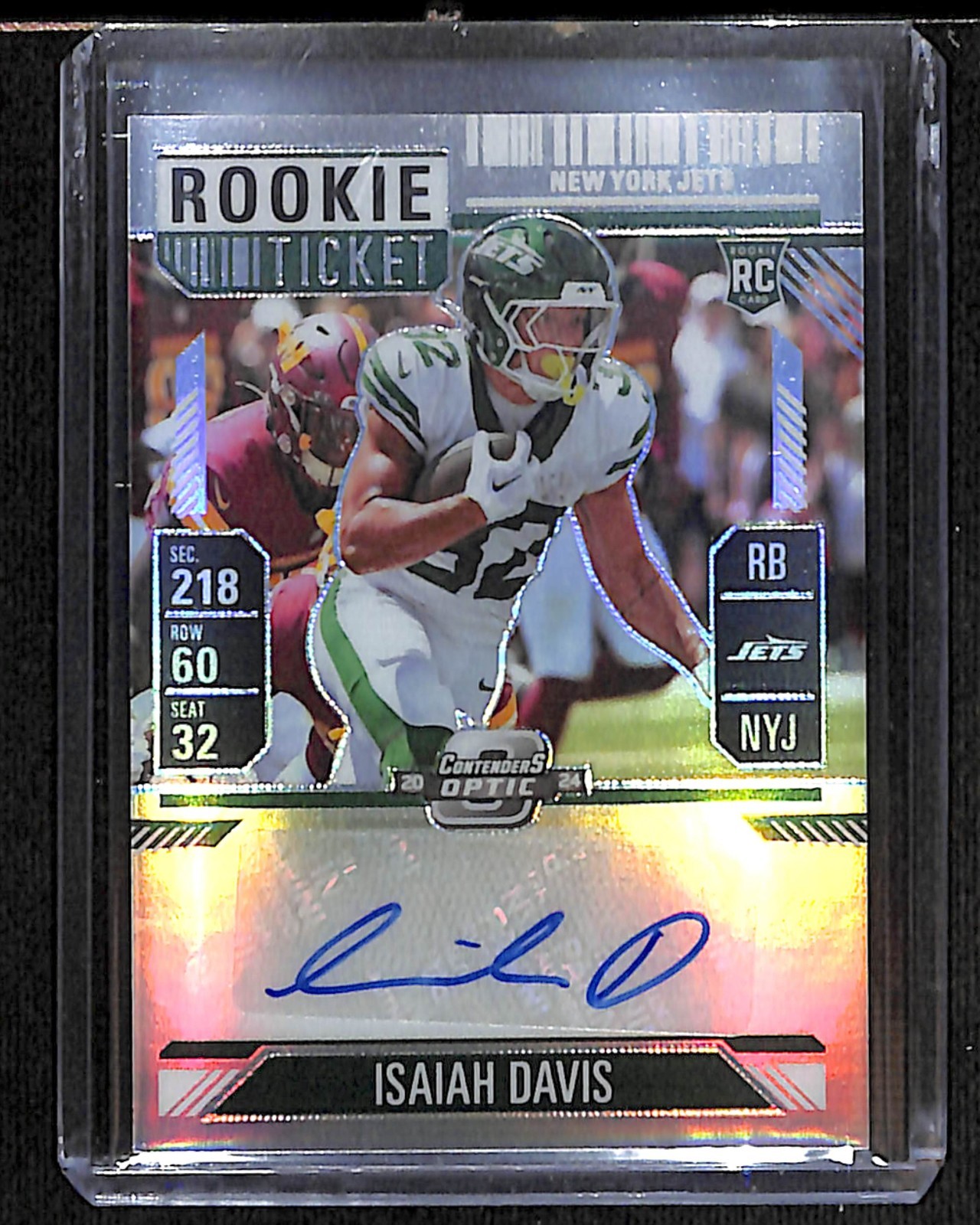 2024 Panini Contenders Optic Football Rookie Ticket Silver AUTO Isaiah Davis