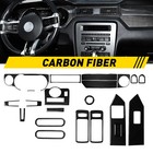 21Pcs Carbon Fiber Full Interior Kit Cover Trim For Ford Mustang 2009-2013