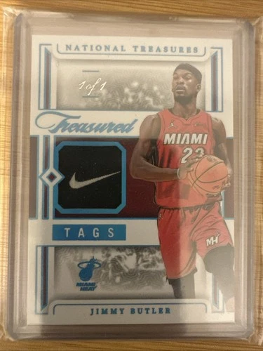2023-24 Panini National Treasures Jimmy Butler Treasured Tags One Of One