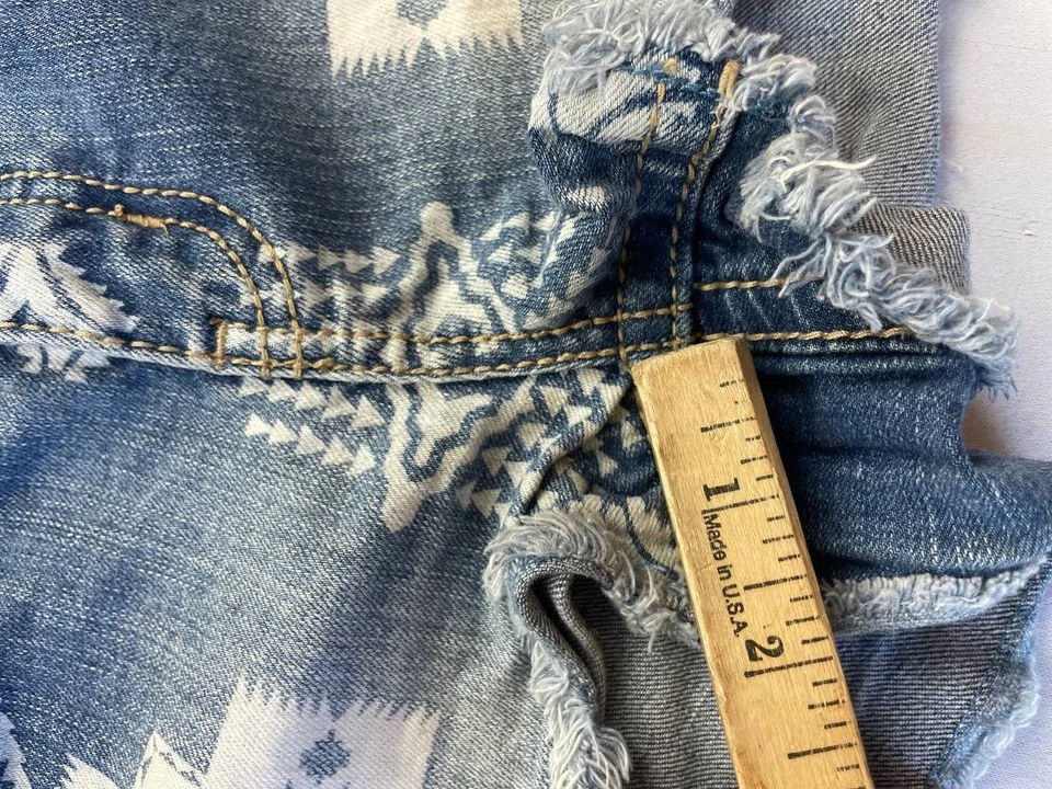 Винтажные женские джинсовые шорты Zanadi Y2K Micro размер 5 с низкой талией Booty Festival - Изображение 4 из 4