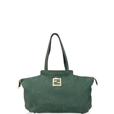 Fendi Tote Bag Green Nubuck (qy042326b9)