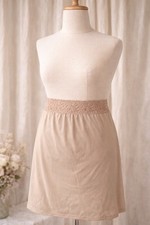 Vanity Fair Beige Half Slip Lace Waist Vintage Size 18 USA Made