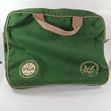 Vintage PGA USGA Media Bag Green VTG Made In USA Golf Collectible