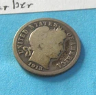 1913  GOOD - VERY GOOD  BARBER DIME