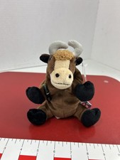 Coca-Cola Brown Bull Plush Stuffed Animal Cow Coke Bottle Hologram Tag