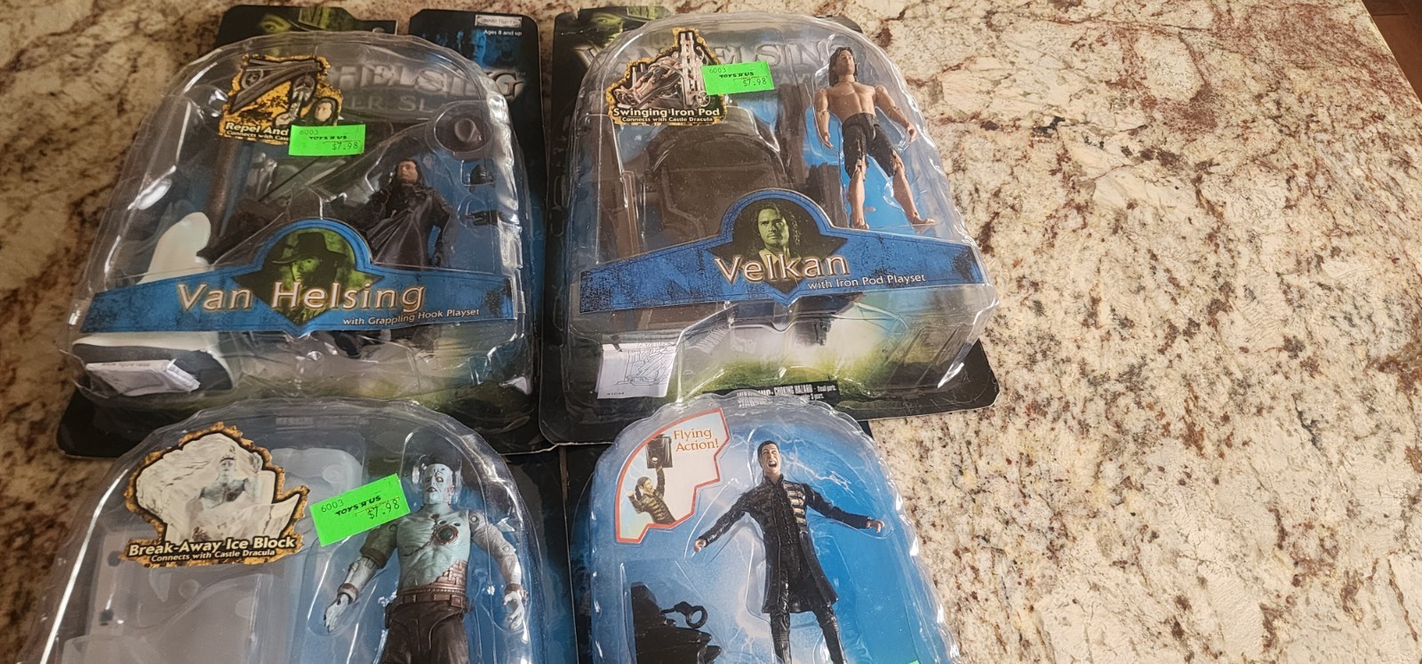 S Jakks 2004 Lot Frankenstein, Dracula, Velkan, Van H..