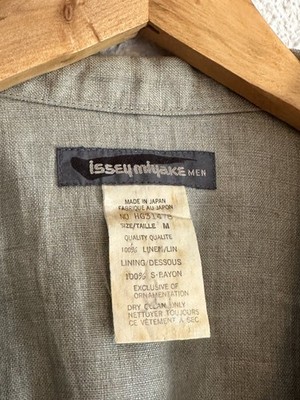 issey miyake men double breasted linen blazer jacket made in japan