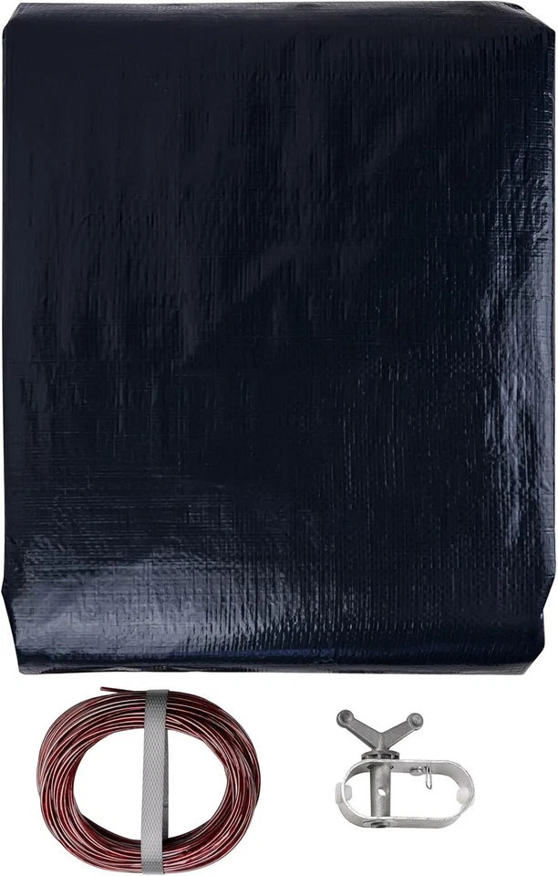 Cubierta de invierno redonda para piscina de 27 pies para piscinas sobre el suelo - Garantía de 8 años, frío a Foto 4 de 4