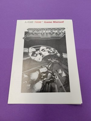 atari 7800 xevious Manual Only