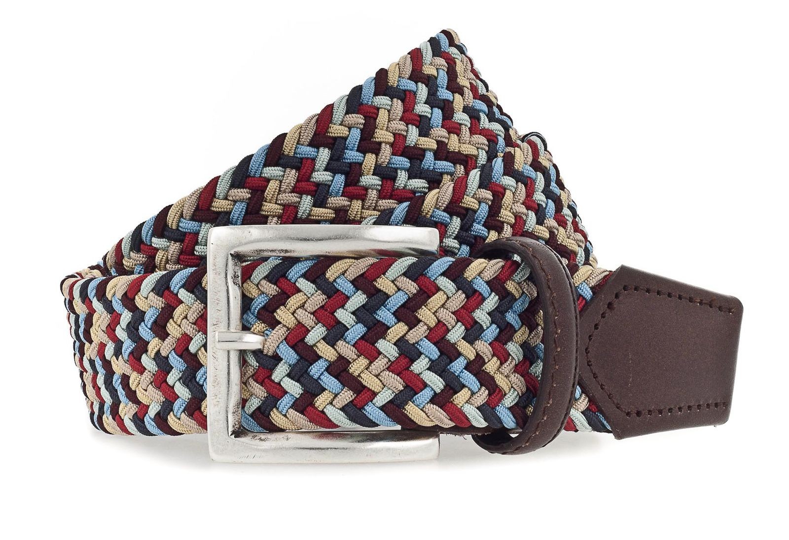 b.belt  Luca Stretch Belt W80 Red Multi