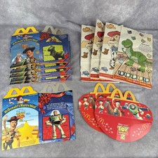 1999 McDonalds Toy Story 2 Happy Meal Lot Bags Boxes Masks Disney Pixar VTG