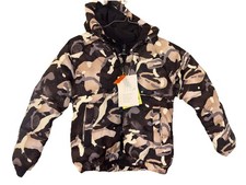 All in Motion Boy's S 6/7 Puffer Coat Jacket Gray Black Camouflage New