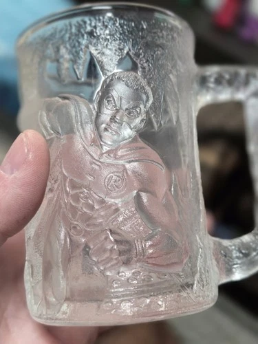 1995 Batman Forever ROBIN McDonald's  Glass Embossed Mug