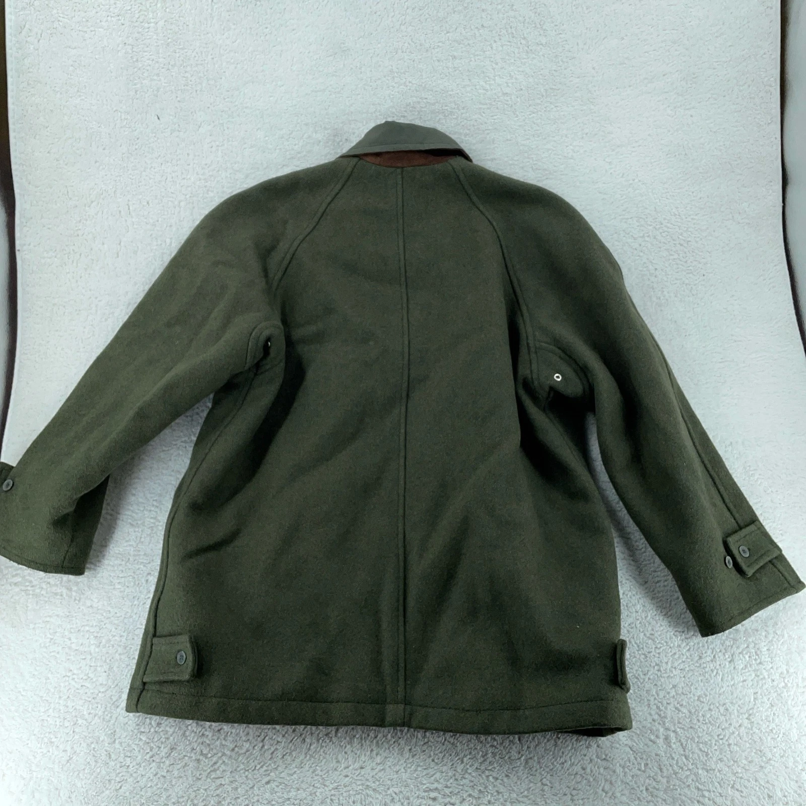 Vintage Atlantic Rancher Jacket Mens Large Olive Lined Wool Button Front image 4